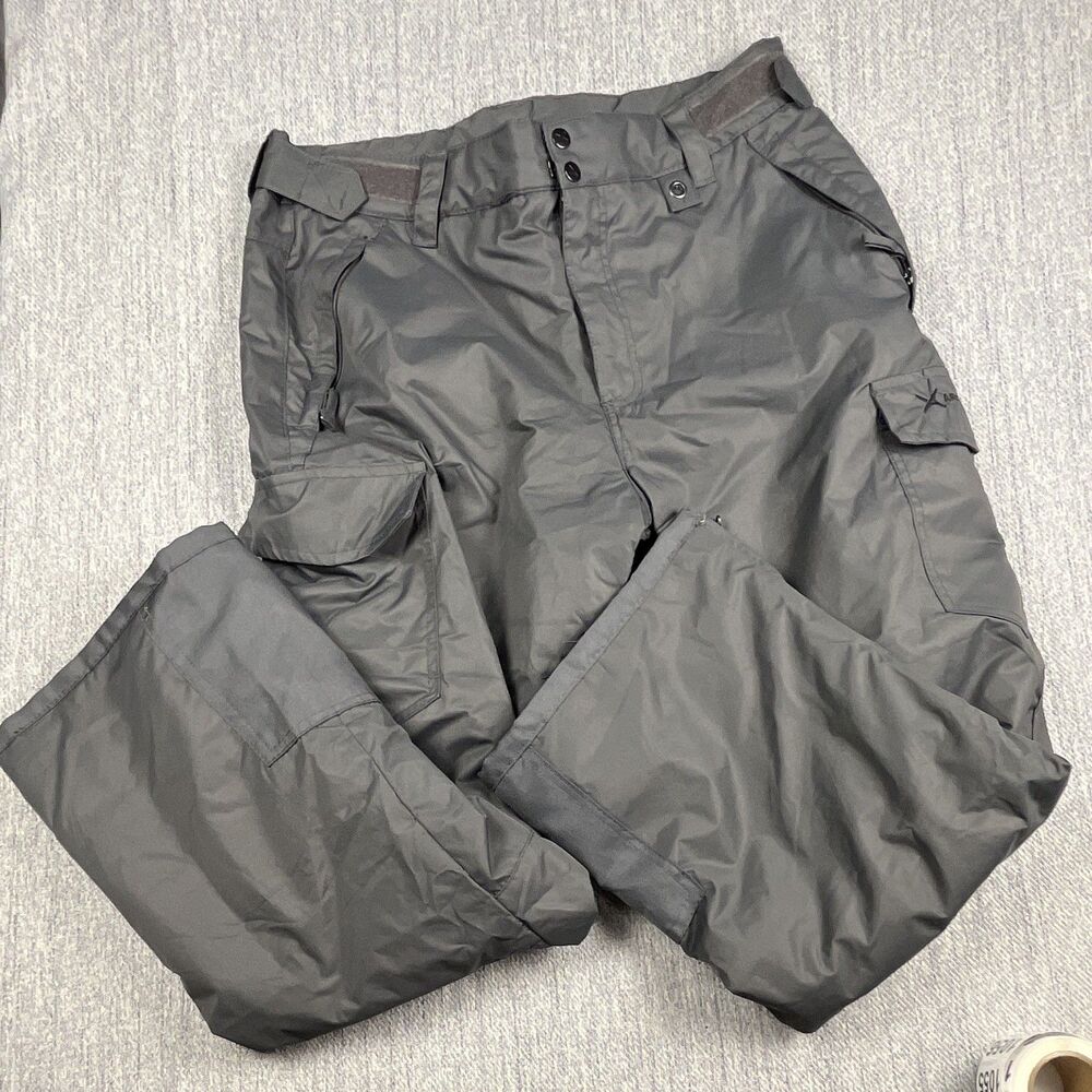 Arctix Mens Cargo Snow Pants L Large Gray Insulated Ski Snowboard 36-38W 32L